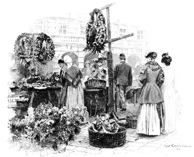 Blomstermarknaden, 1901. av Wilhelm Gause
