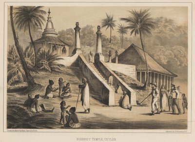 Buddhisttemplet, Ceylon, 1855 av Wilhelm Joseph Heine