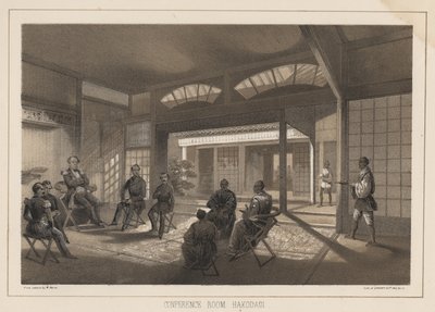 Konferensrum, Hakodadi, 1855 av Wilhelm Joseph Heine