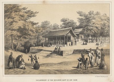 Encampment of the Exploring Party i Lew Chew, 1855 av Wilhelm Joseph Heine
