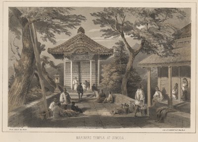 Sjömännens tempel i Simoda, 1855 av Wilhelm Joseph Heine