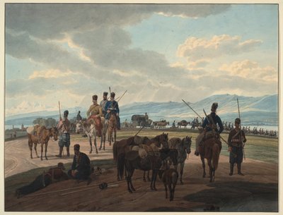 Ryska kosacker i mars 1804 av Wilhelm Kobell Ritter von