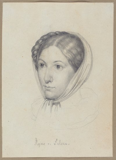 Agnes von Felsen, ca 1822 (grafit) av Wilhelm Kügelgen