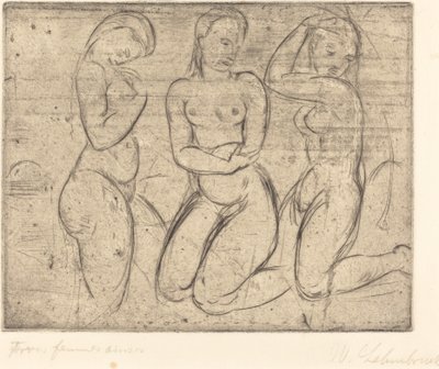 Tre knästående kvinnor av Wilhelm Lehmbruck