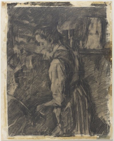 Ung kvinna i köket av Wilhelm Maria Hubertus Leibl