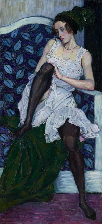 Ung kvinna i underkläder, ca 1910–11 (olja på duk) av Wilhelm List