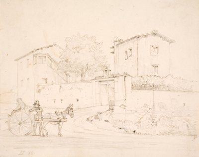 Åsnevagn utanför Porta del Popolo av Wilhelm Marstrand