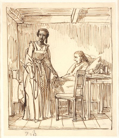 Arendses sista besök hos Ewald vid hans sjukhussäng av Wilhelm Marstrand