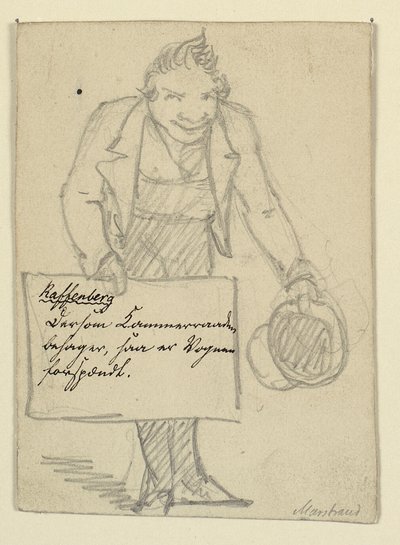 Bågande kusk. Inbjudan (till Raffenberg) av Wilhelm Marstrand