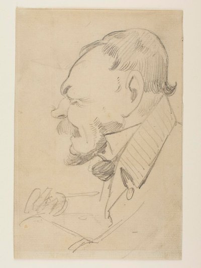 Karikatyr av Gottlieb Bindesbøll av Wilhelm Marstrand