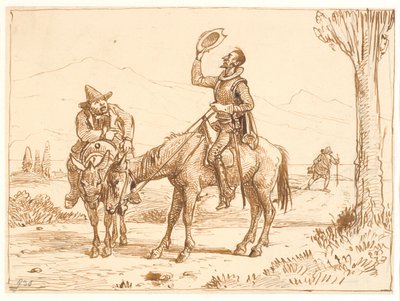 Don Quijote överväger sin hjälm av Wilhelm Marstrand