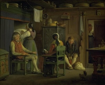En friares mamma för sin sons talan av Wilhelm Marstrand