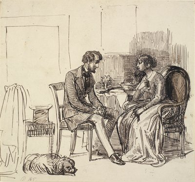 En gentleman på besök hos en yngre dam av Wilhelm Marstrand