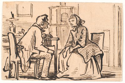 Änkans besök av Wilhelm Marstrand