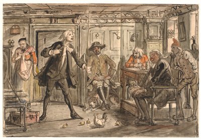 Erasmus Montanus debatterar med Per Degn av Wilhelm Marstrand