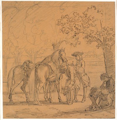 Frederik V beviljar teologens ansökan, (C. D. Biehls Breve, utg. 1865) av Wilhelm Marstrand