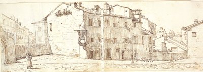 Gata i stadsdelen Monte Pincio, Rom av Wilhelm Marstrand