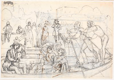 Gondolscen från Venedig av Wilhelm Marstrand