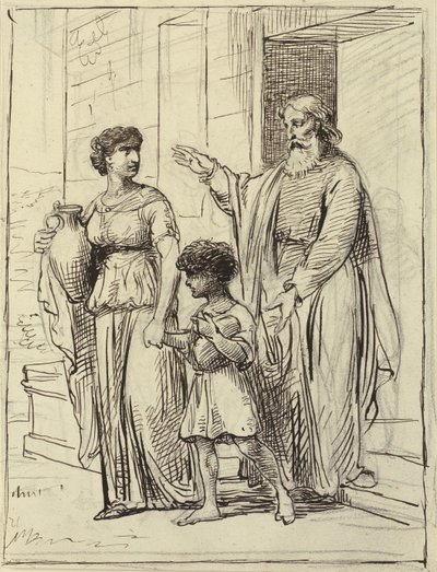 Hagar och Ismael lämnar Abraham av Wilhelm Marstrand