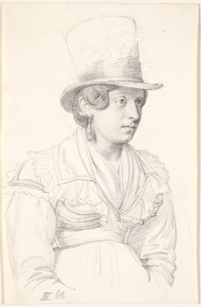 Italiensk kvinna med hög hatt av Wilhelm Marstrand