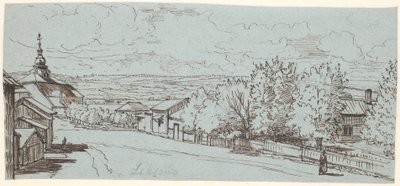 Landsvägen till Leksands kyrka, Dalarne av Wilhelm Marstrand