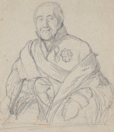 Porträttstudie av kommunalråd Bornemann av Wilhelm Marstrand