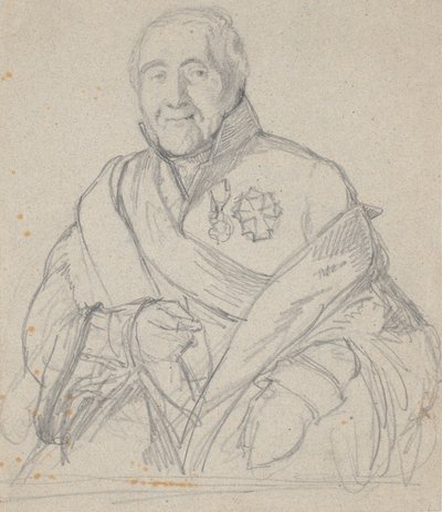 Porträttstudie av kommunalråd Bornemann av Wilhelm Marstrand