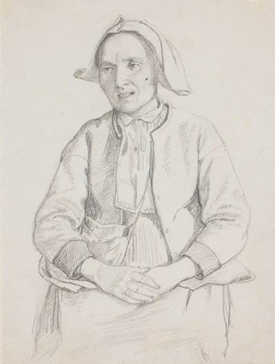 Sittande svensk kvinna, knästycke av Wilhelm Marstrand