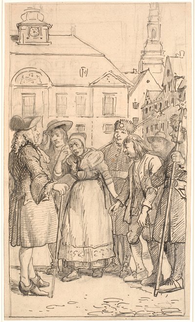 Slutscenen av The Pledged Peasant Boy av Wilhelm Marstrand