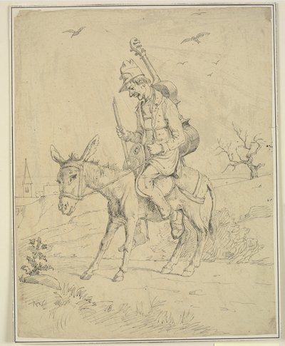 Spelman på en åsna av Wilhelm Marstrand