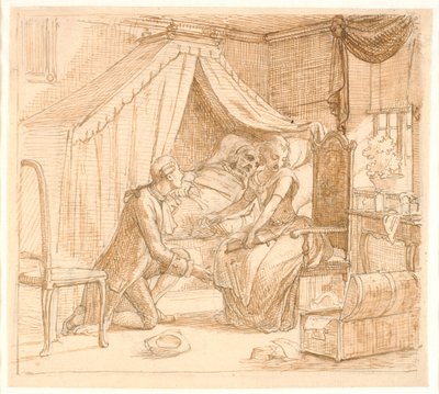 Trolovning vid en sjukbädd av Wilhelm Marstrand