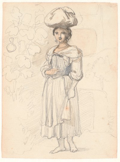 Ung italienska, stående av Wilhelm Marstrand