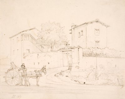 Åsnevagn utanför Porta del Popolo av Wilhelm Marstrand