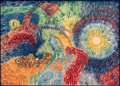Astral komposition XII av Wilhelm Morgner