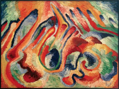 Astral komposition XIX av Wilhelm Morgner
