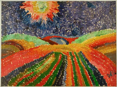 Stig över fält av Wilhelm Morgner