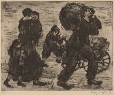 Flyktingfamilj av Wilhelm Oesterle