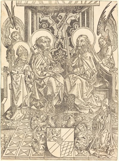 De heliga Petrus och Paulus under en baldakin av Wilhelm Pleydenwurff