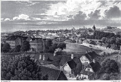 Utsikt över Dorpat, ca. 1850 av Wilhelm Siegfried Stavenhagen