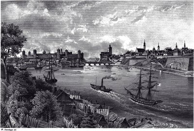 Utsikt över Narva, ca. 1850 av Wilhelm Siegfried Stavenhagen