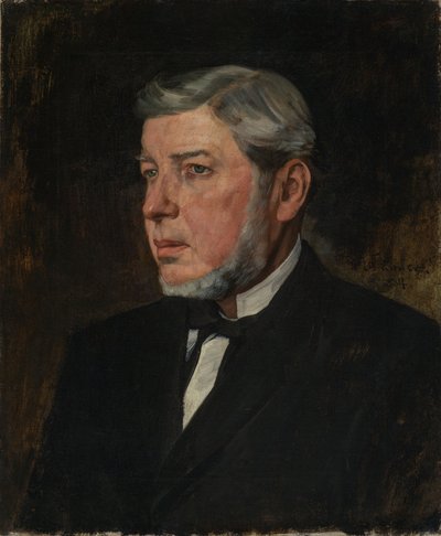 Porträtt av konstnärens far, Georg Trübner av Wilhelm Trübner