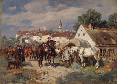 Hästmässan (olja på duk) av Wilhelm Velten
