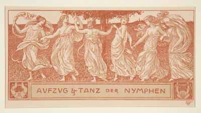 Procession och nymfernas dans av Wilhelm Volz