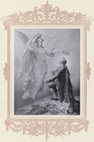 Goethes musa, Zueignung (litho) av Wilhelm von (after) Kaulbach