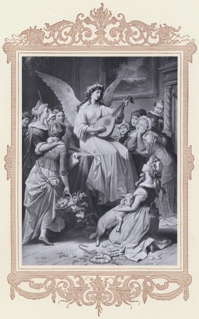 Mignon, Wilhelm Meister (litho) av Wilhelm von (after) Kaulbach