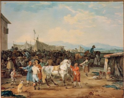 Hästmarknad av Wilhelm von Kobell