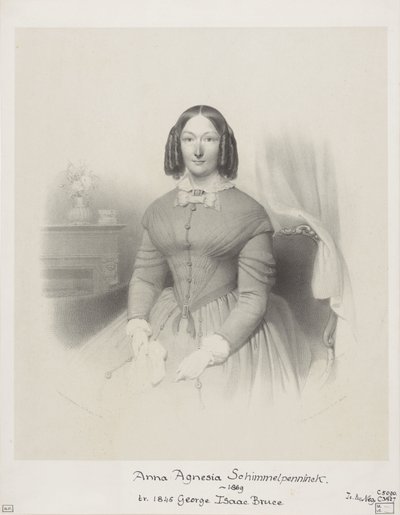 Porträtt av Anna Agnesia Bruce-Schimmelpenninck av Wilhelmus Cornelis Chimaer van Oudendorp