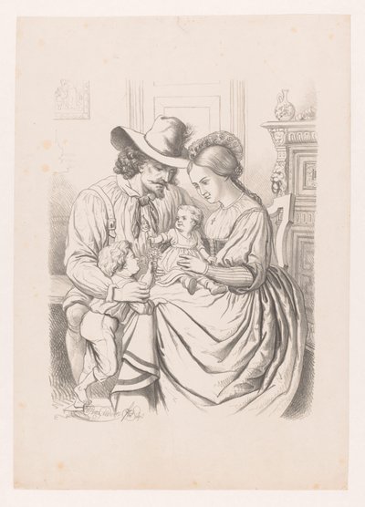 Familj med små barn Människolivets tredje ålder Konstalbum av W. P. van Geldorp (serietitel) av Wilhelmus Petrus van Geldorp