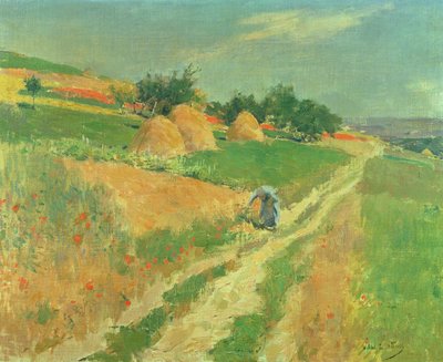 Plocka vilda blommor av Willard Leroy Metcalf
