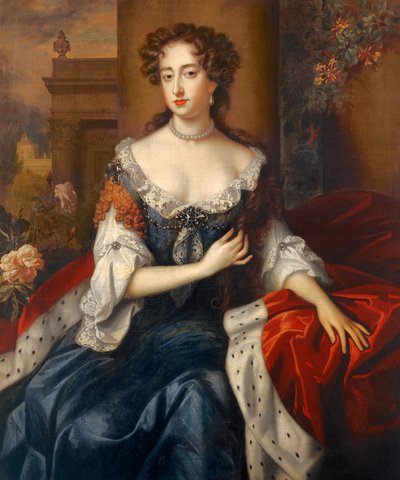 Drottning Mary II ca 1685 (olja på duk) av Willem (studio of) Wissing